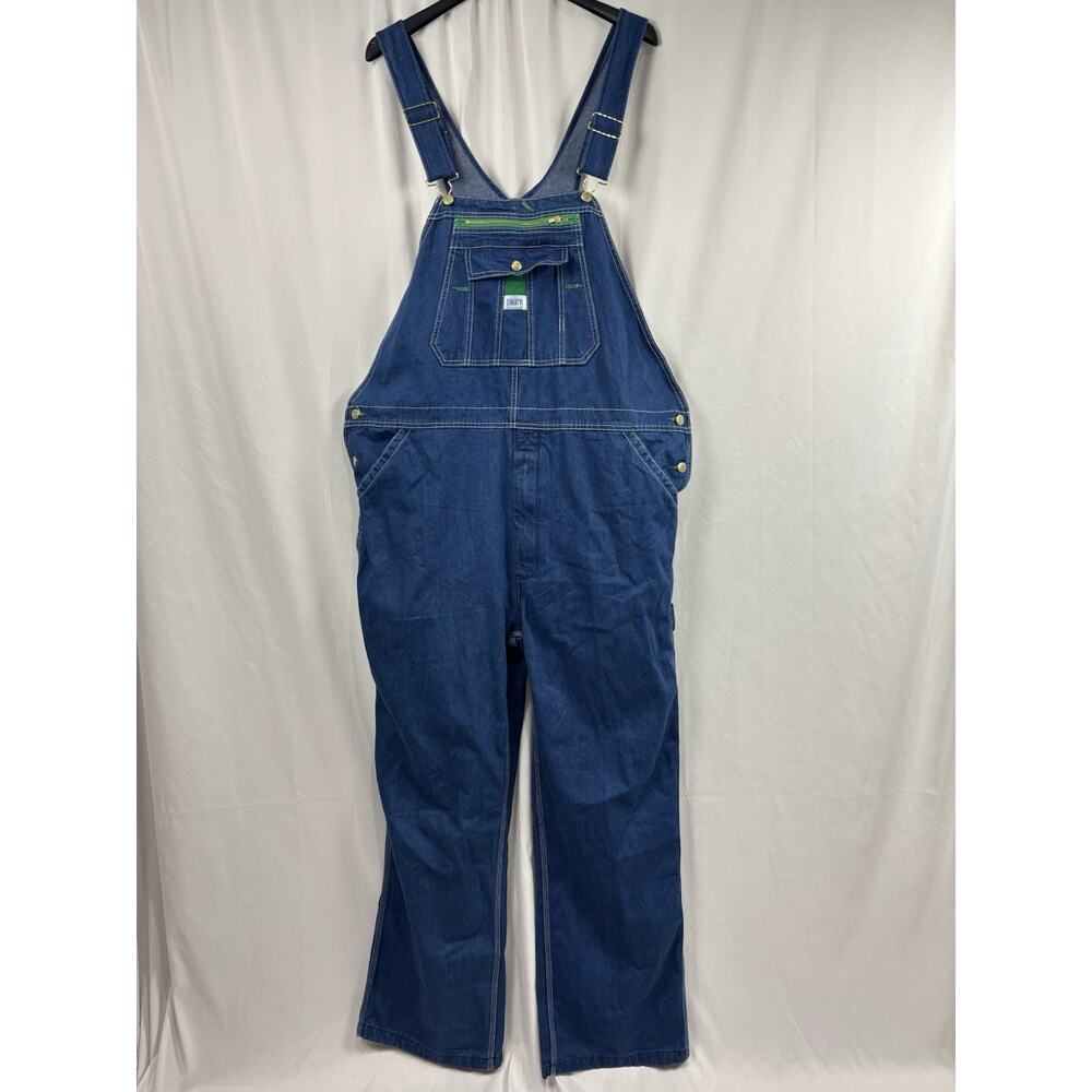 Liberty Mens Blue Denim Overalls Workwear Size 42x30 Utility Farmer Country